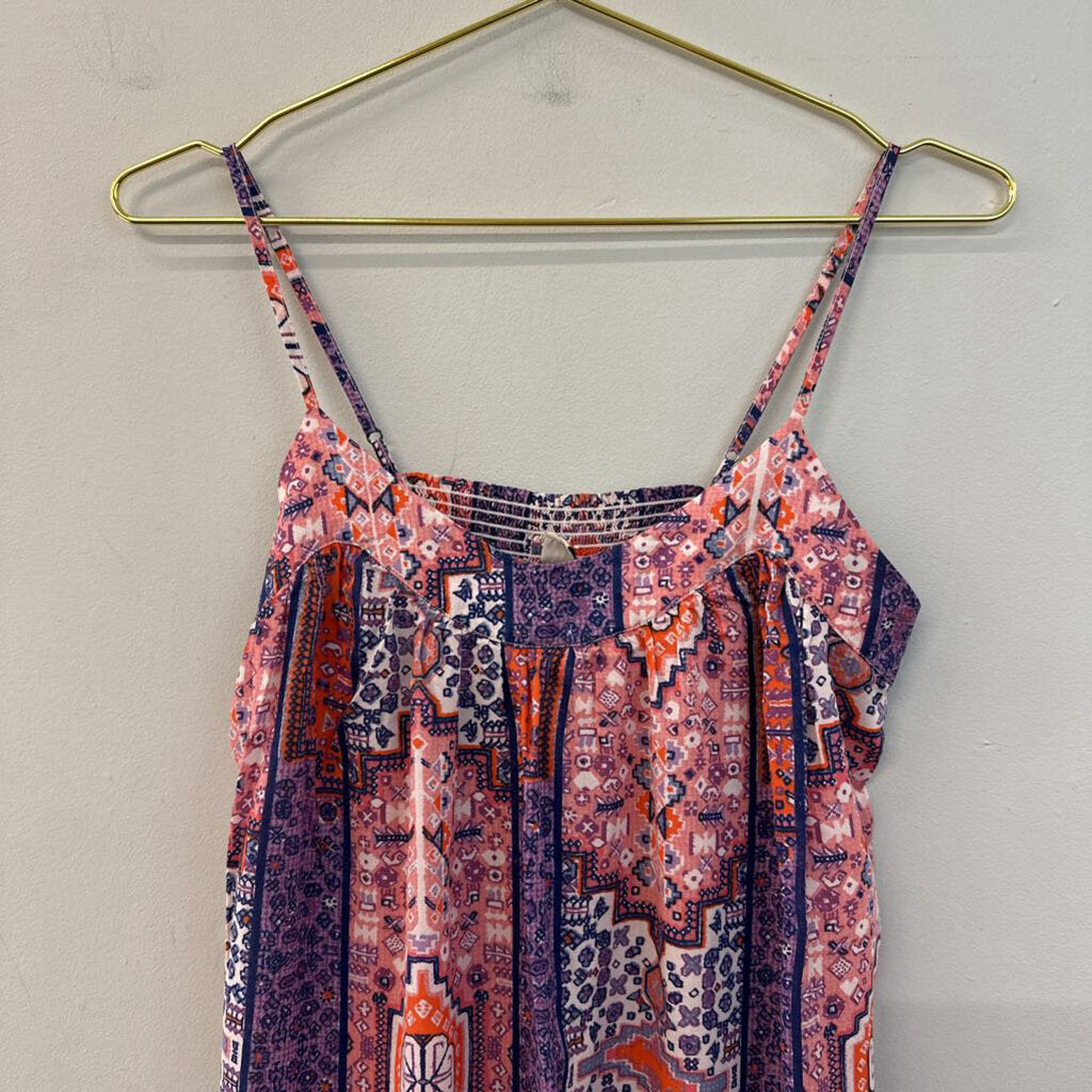Lucky Brand Purple/ Multi Print Shift Dress Extra Small