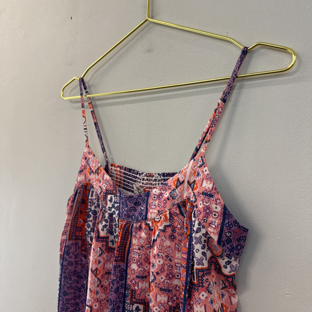 Lucky Brand Purple/ Multi Print Shift Dress Extra Small