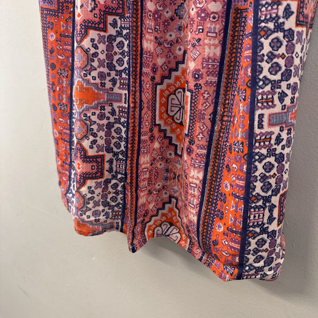 Lucky Brand Purple/ Multi Print Shift Dress Extra Small