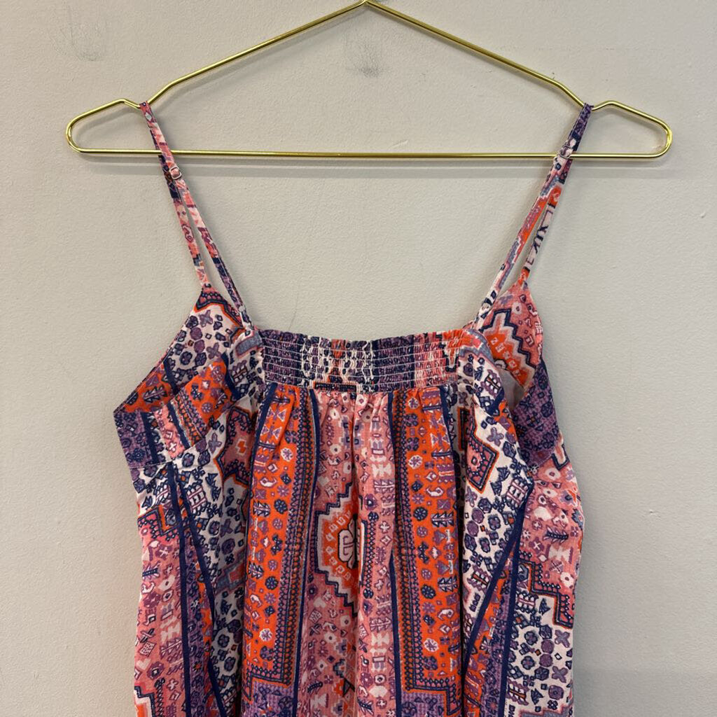 Lucky Brand Purple/ Multi Print Shift Dress Extra Small