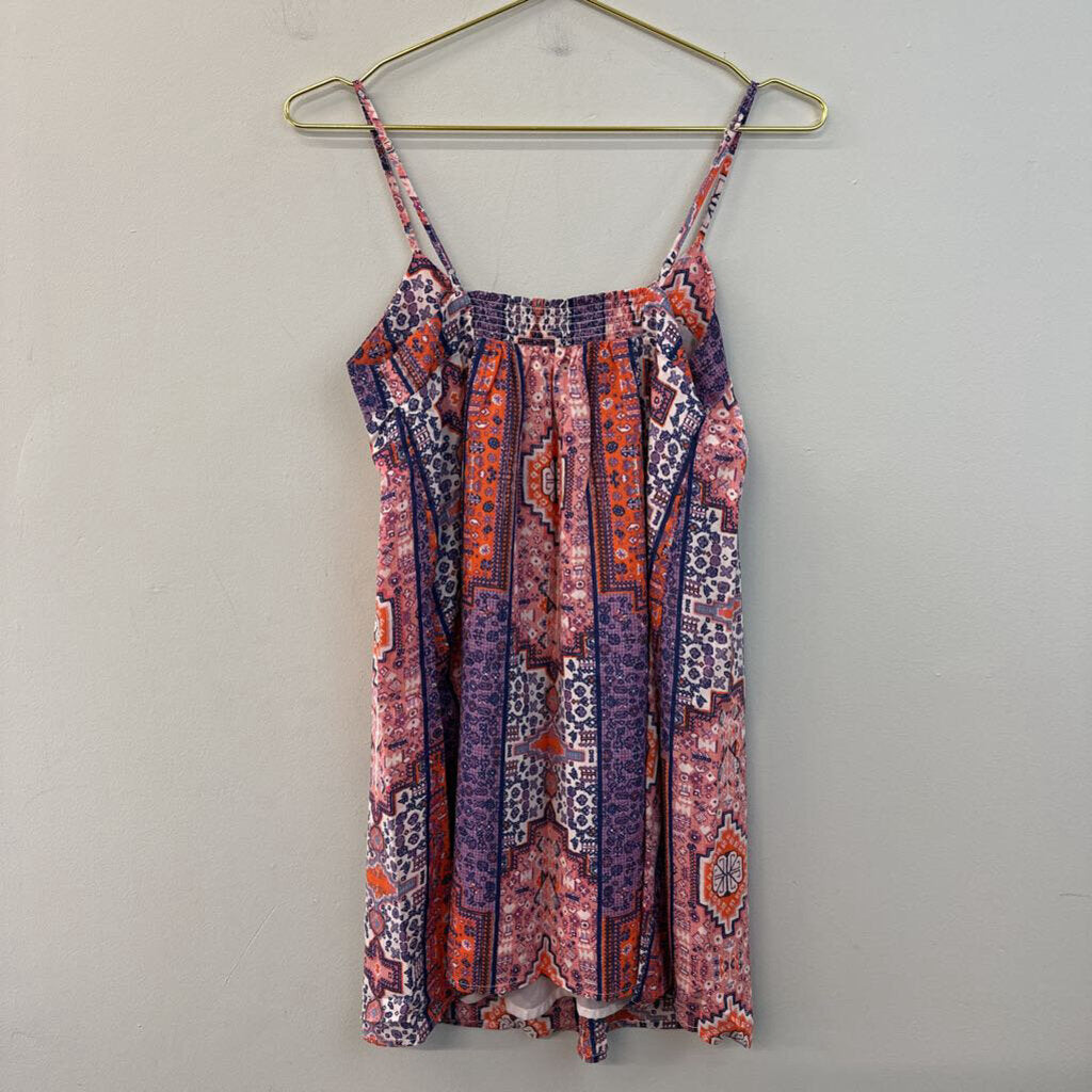 Lucky Brand Purple/ Multi Print Shift Dress Extra Small