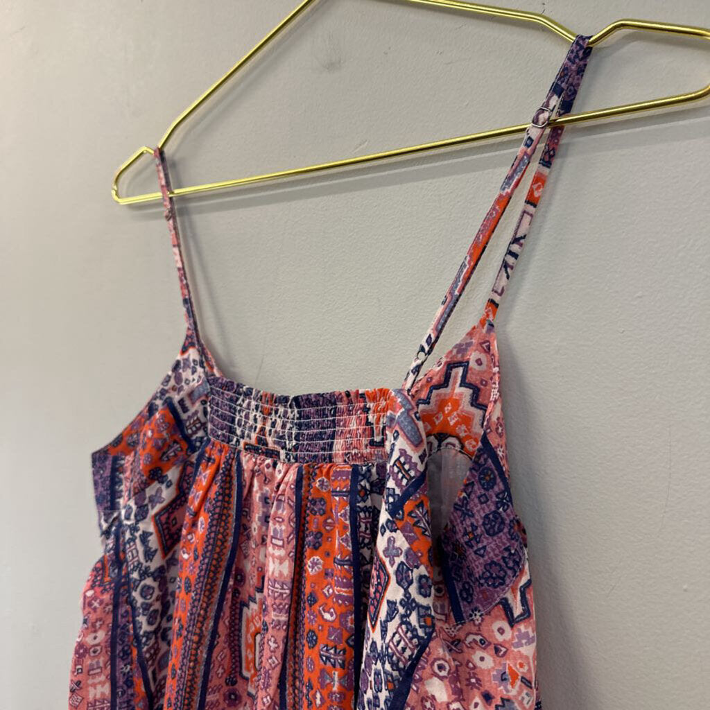 Lucky Brand Purple/ Multi Print Shift Dress Extra Small