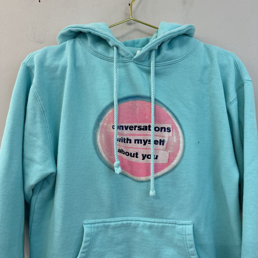 Independent Trading Co Blue Conversations Graphic Hoodie Small