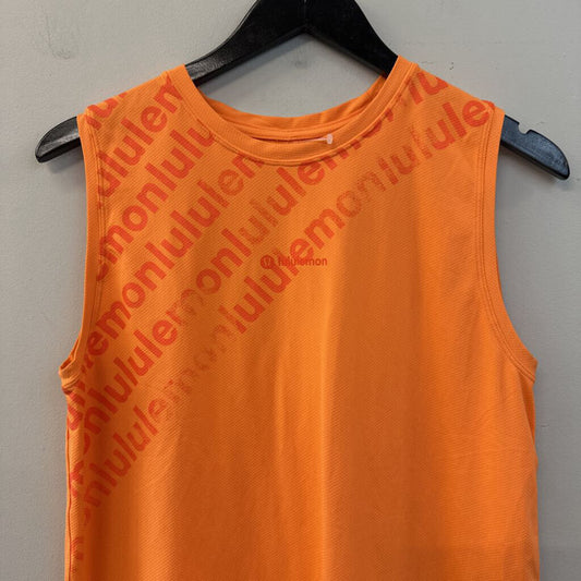 Lululemon Orange Logo Tank Top Small