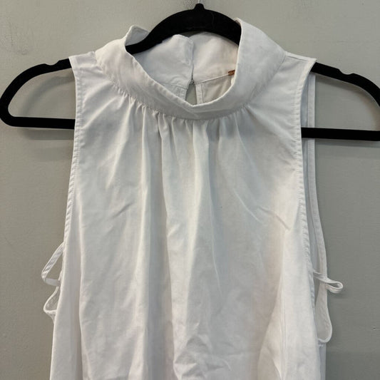 Free People White High Neck Tank Top Small