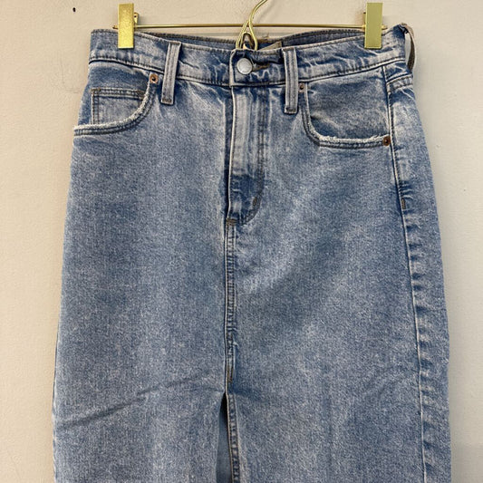 Light Wash Denim Midi Skirt 2