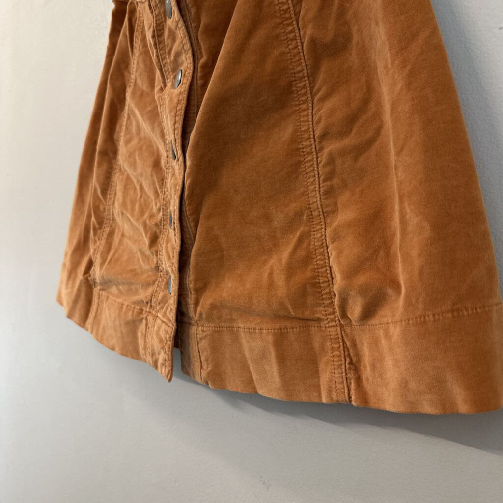 Madewell Brown Suede Snap Front Skirt 6