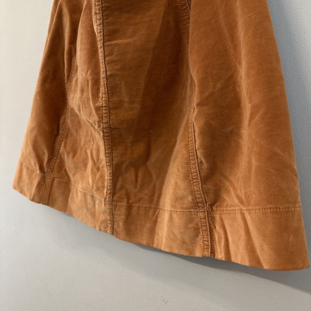 Madewell Brown Suede Snap Front Skirt 6