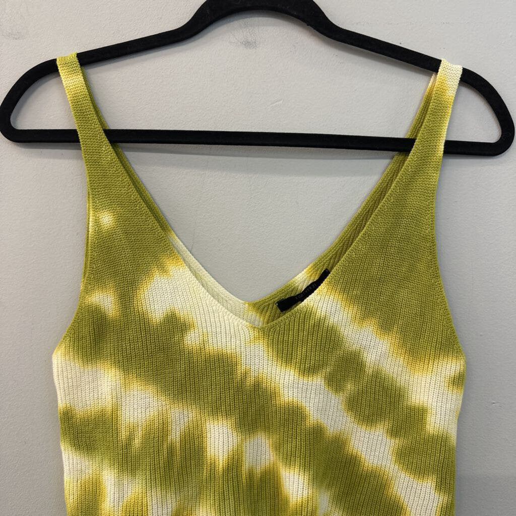 Green Tie Dye Knit Tank Top Small