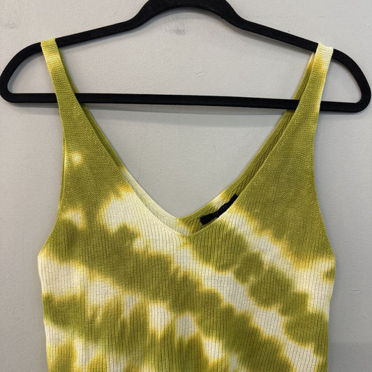 Green Tie Dye Knit Tank Top Small