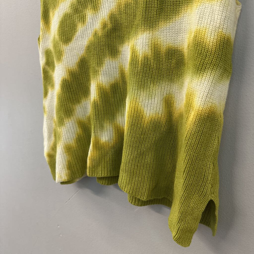 Green Tie Dye Knit Tank Top Small