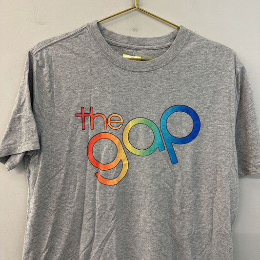 Gap Grey/ Multi Logo Short Sleeve Graphic Tee Large