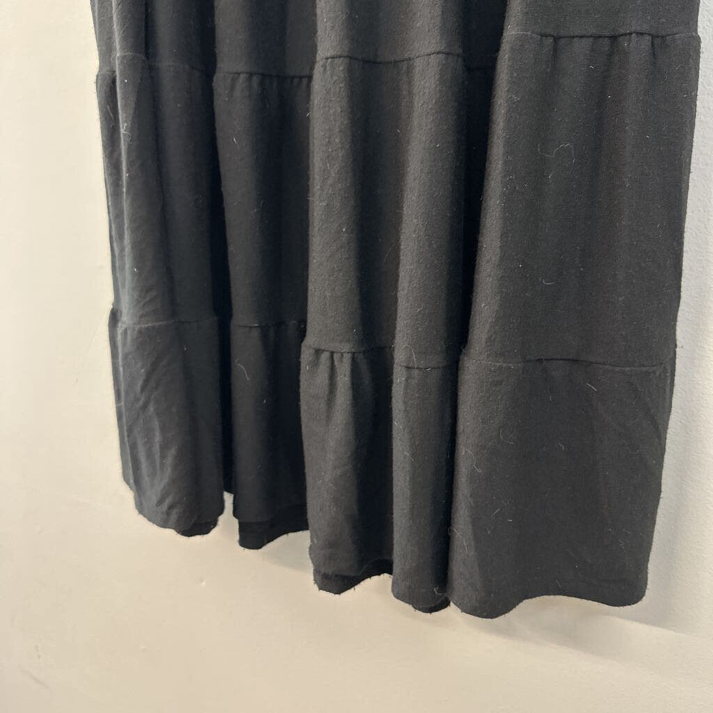 Zenana Black Tiered Maxi Skirt Medium