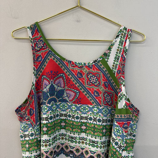 Million Bullpup Red/ Multi Print Tank Top Medium