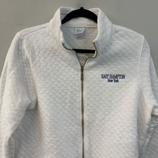 Gear White Quilted East Hampton Zip Up Jacket Large