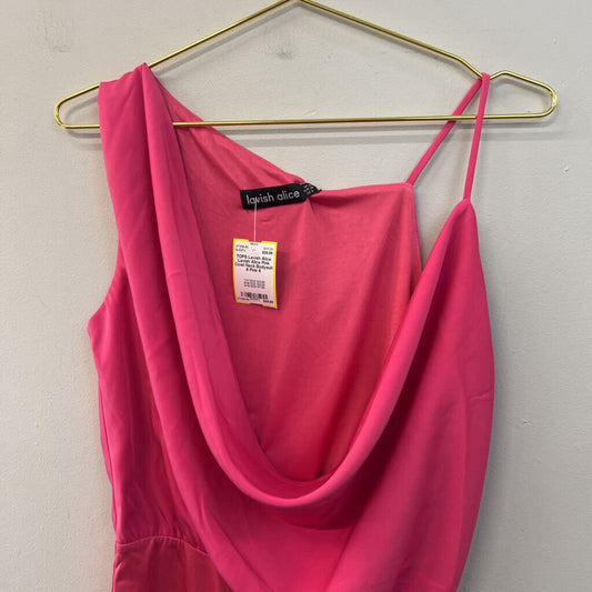 Lavish Alice Pink Cowl Neck Bodysuit 6