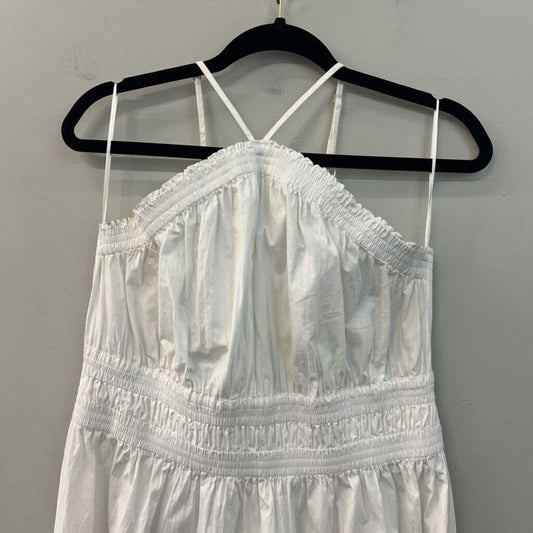 Rachel Parcell White Smocked Waist Maxi Dress Large