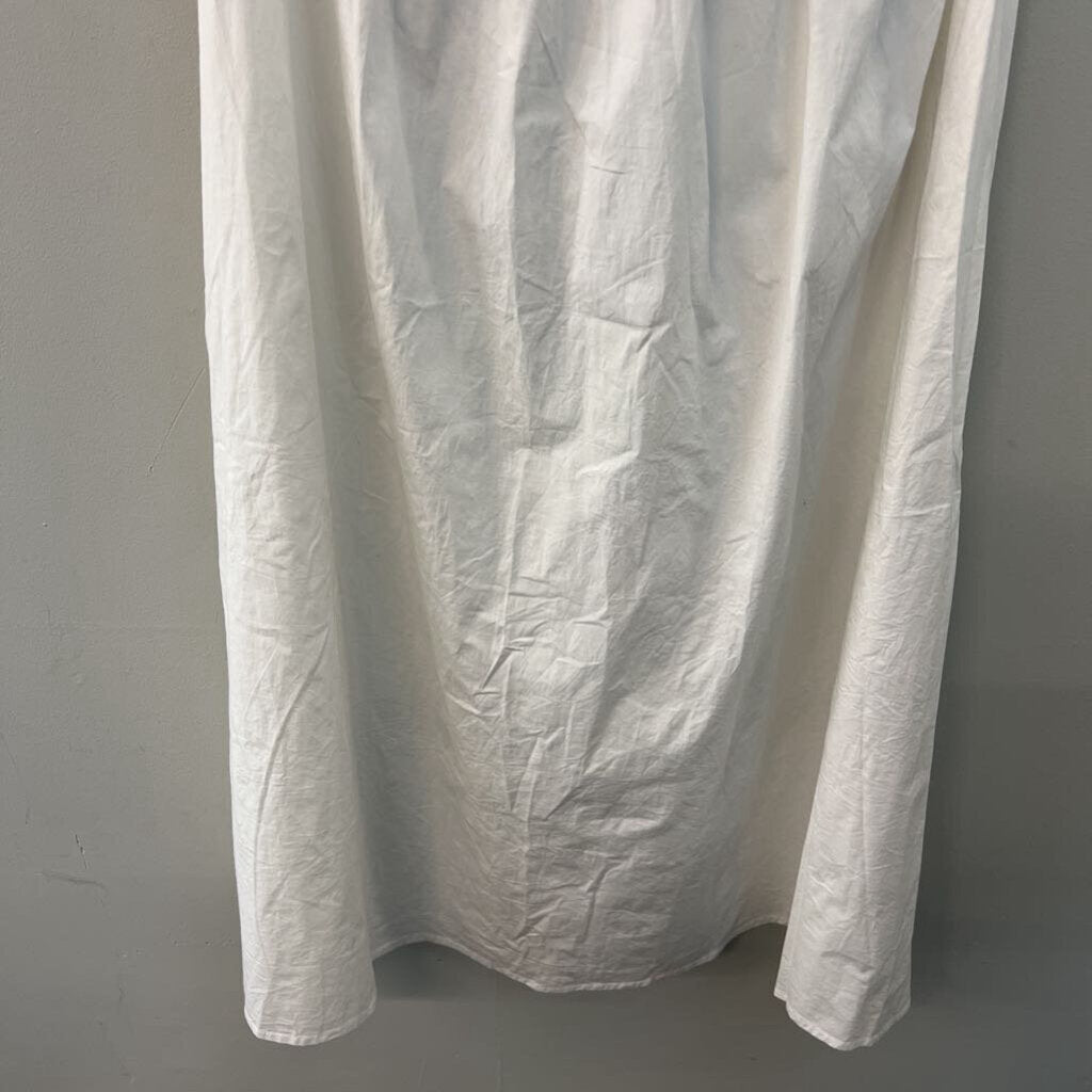 Rachel Parcell White Smocked Waist Maxi Dress Large