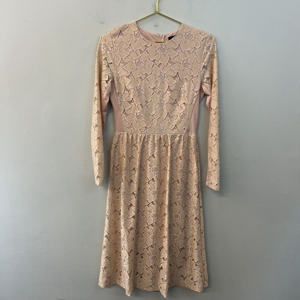 H&M Pink Lace Long Sleeve Dress Small