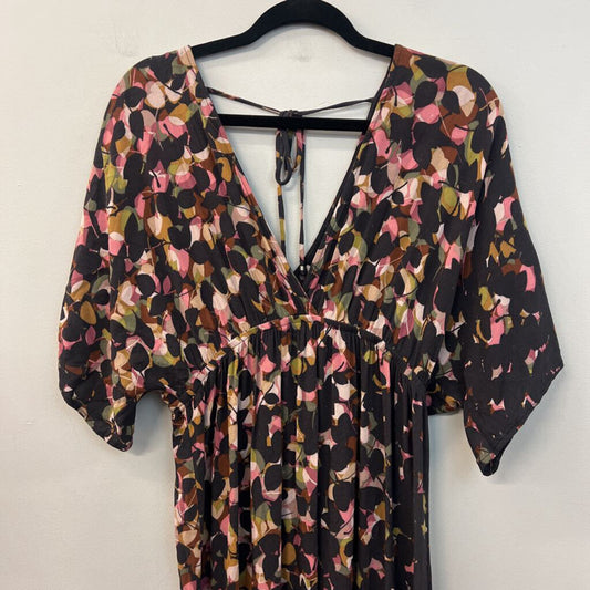Fab'rik Black/ Multi Floral Maxi Dress Medium/ Large