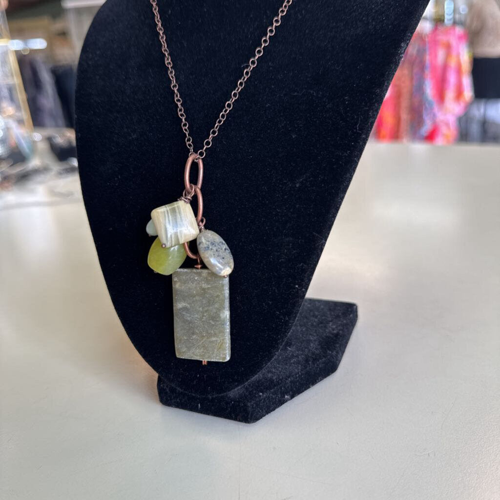 Multiple Stone Pendant Necklace