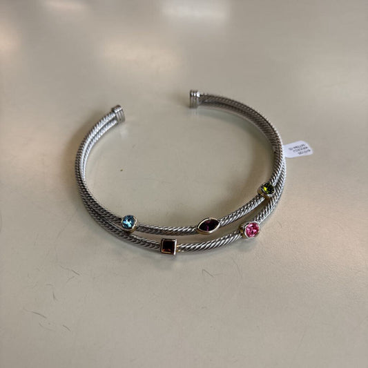 Multi Colored Stone Choker Cuff Necklace