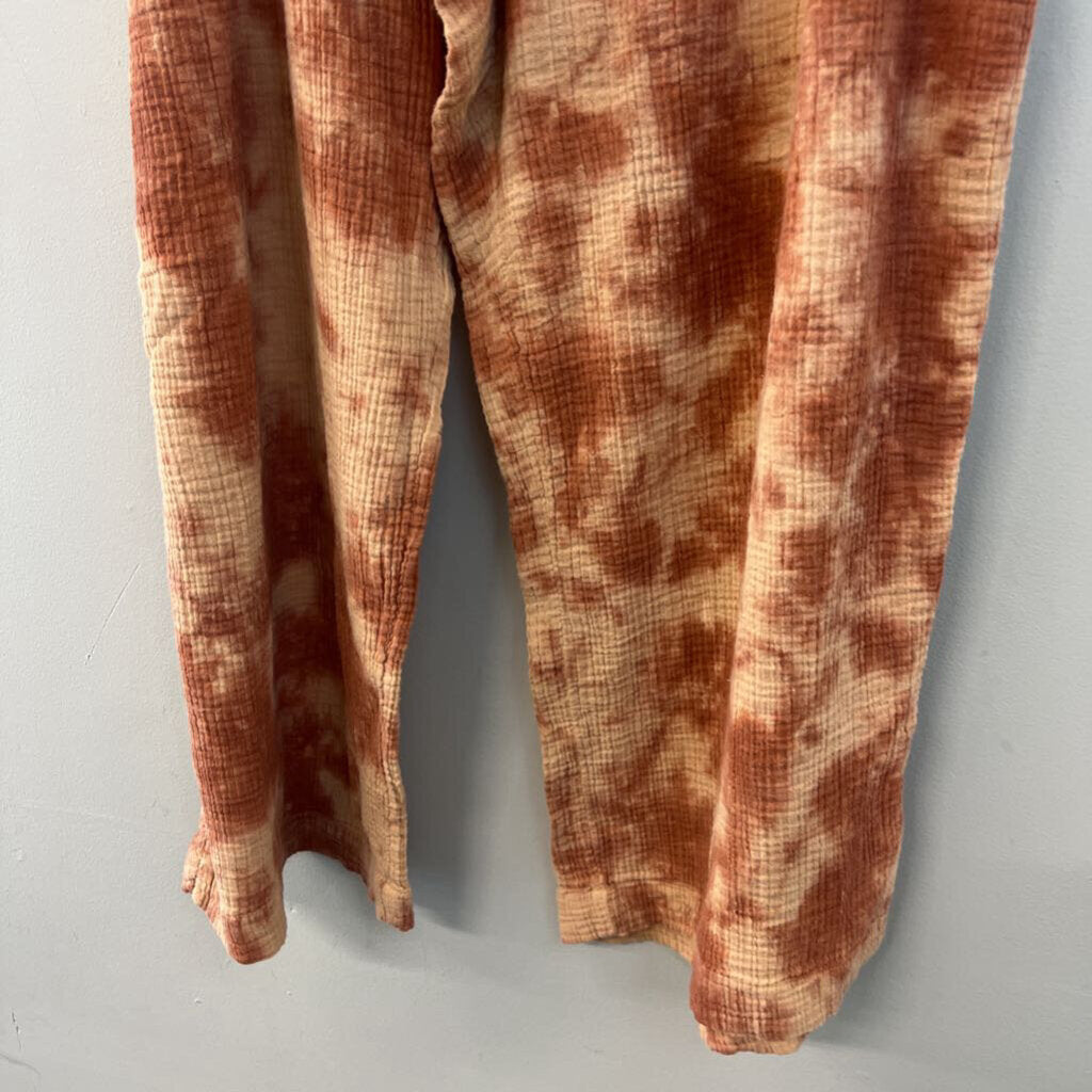 Wonderly Orange Tie Dye Textured Pants 4X
