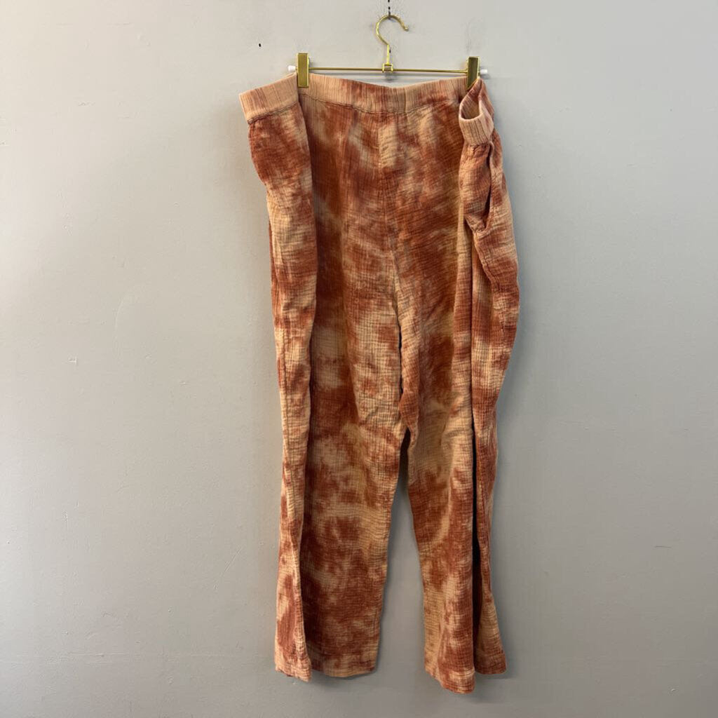 Wonderly Orange Tie Dye Textured Pants 4X