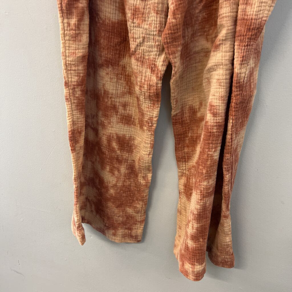 Wonderly Orange Tie Dye Textured Pants 4X