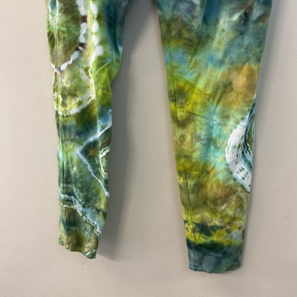 Dharma Trading Co Green/ Blue Tie Dye Pull On Pants 3XL