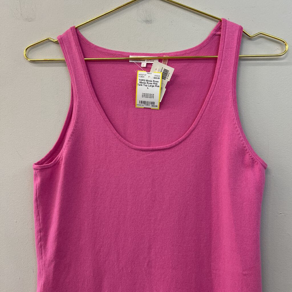 Minnie Rose Pink Tank Top Large