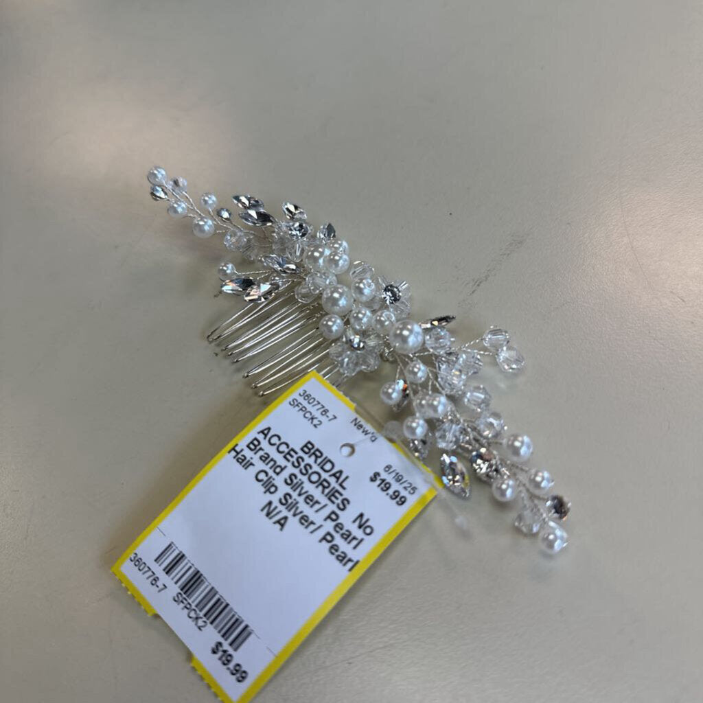 Silver/ Pearl Hair Clip