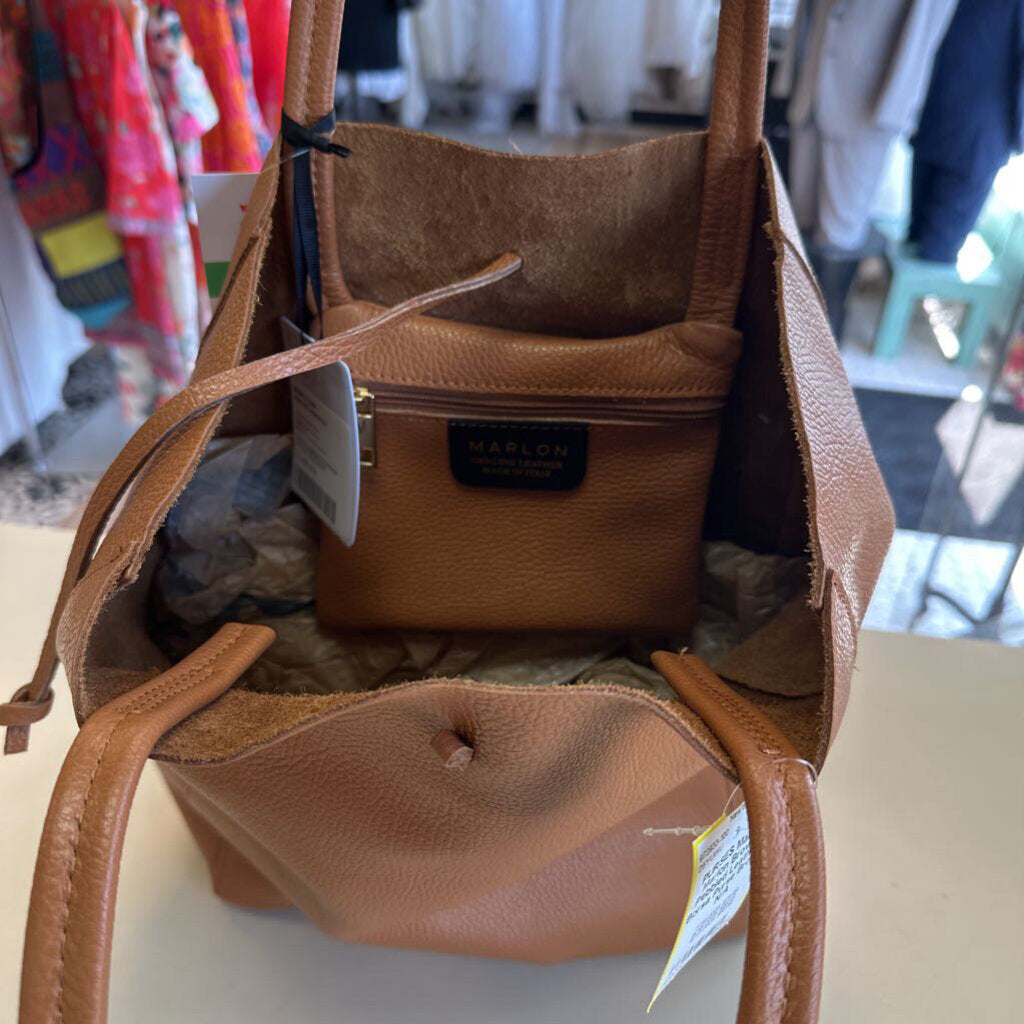 Marlon Brown Pebbled Leather Borsa Purse