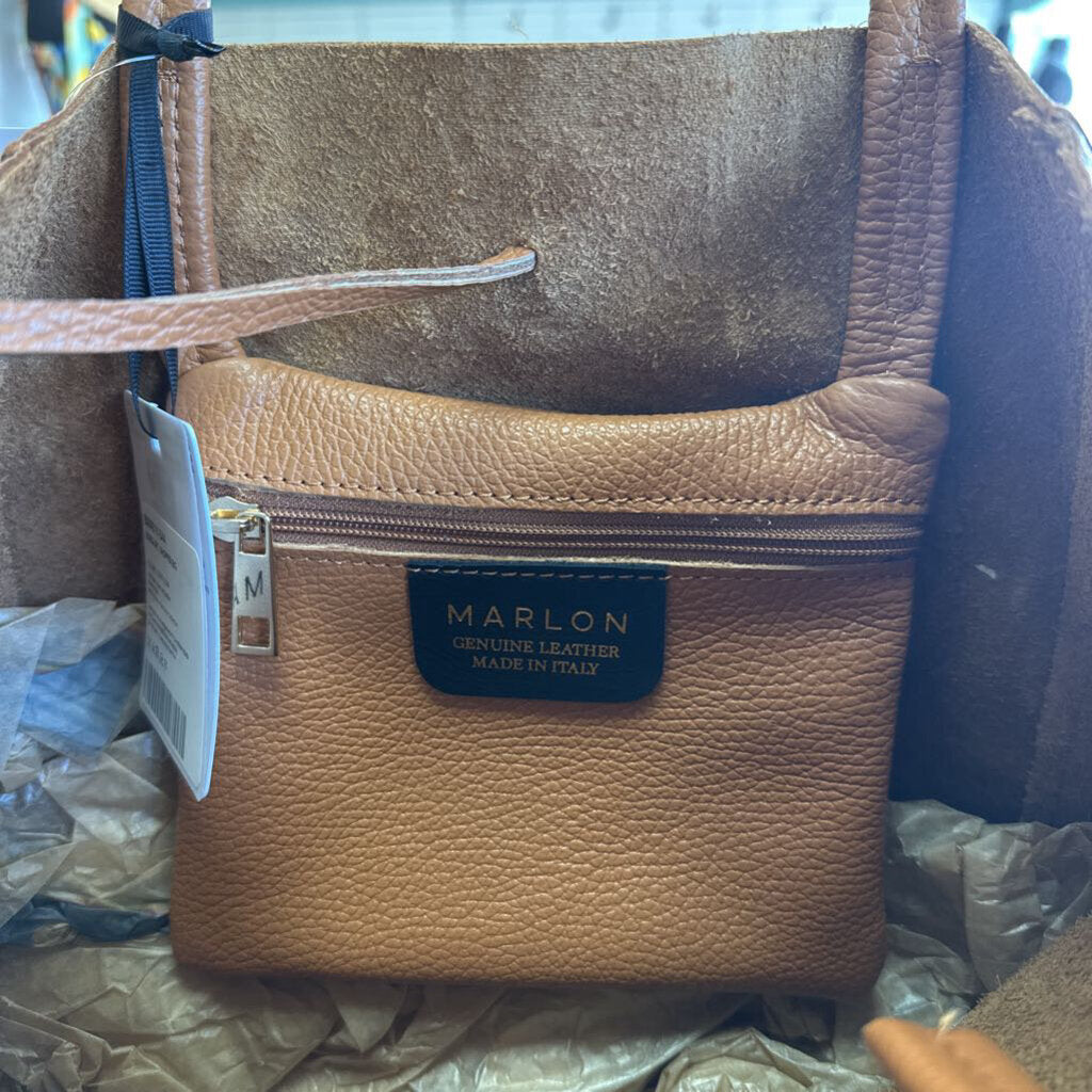 Marlon Brown Pebbled Leather Borsa Purse