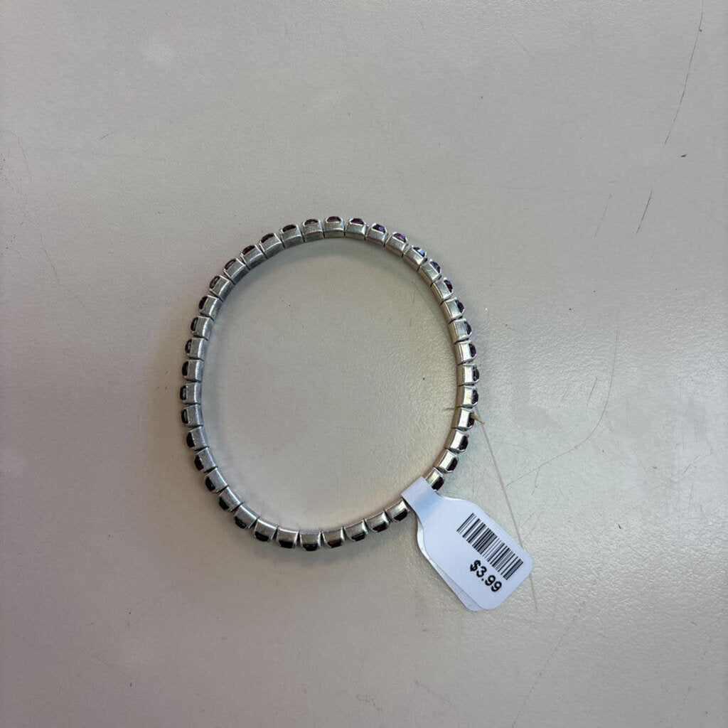 Red Stone Stretch Bracelet
