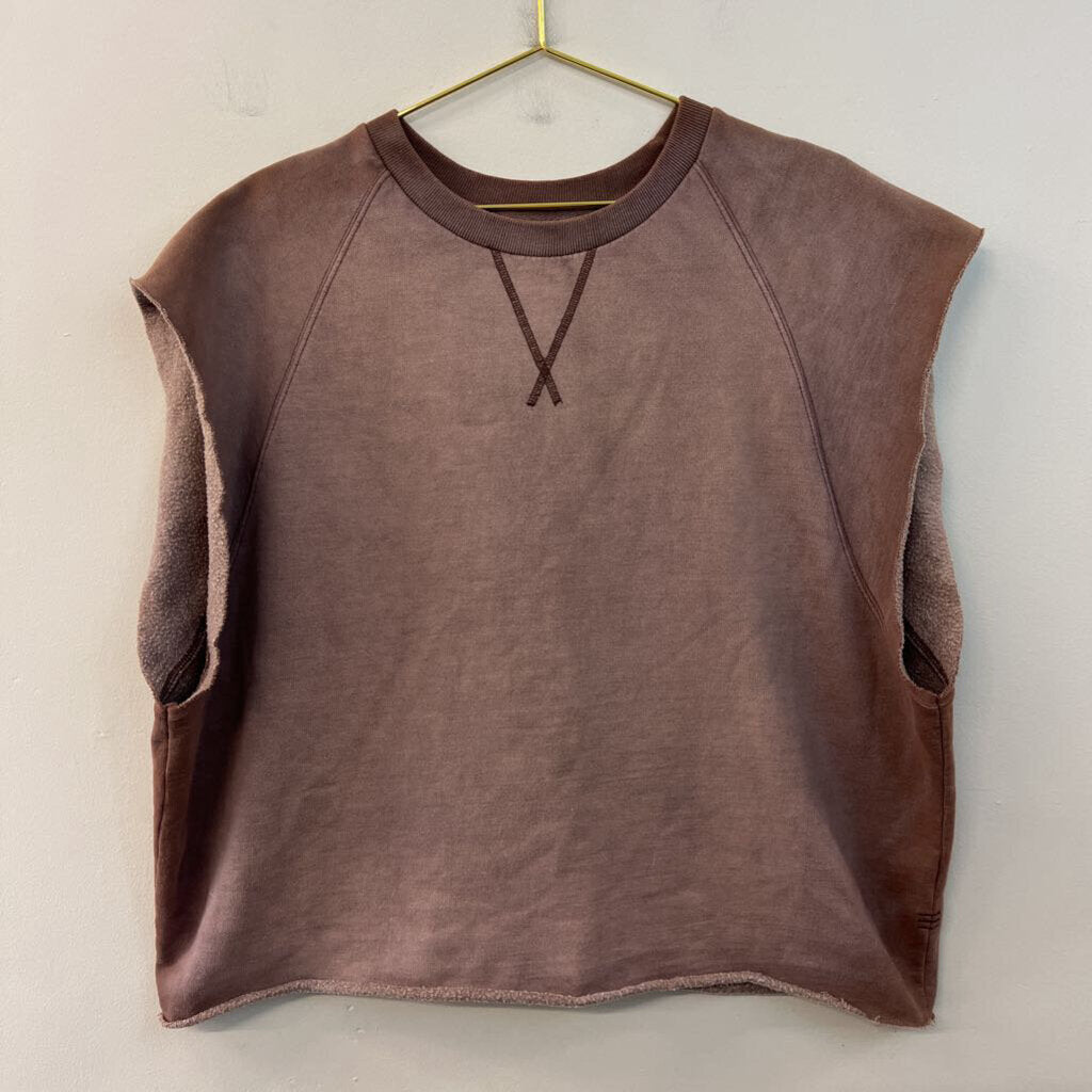 BDG Brown Boxy Sleeveless Pullover Top Large