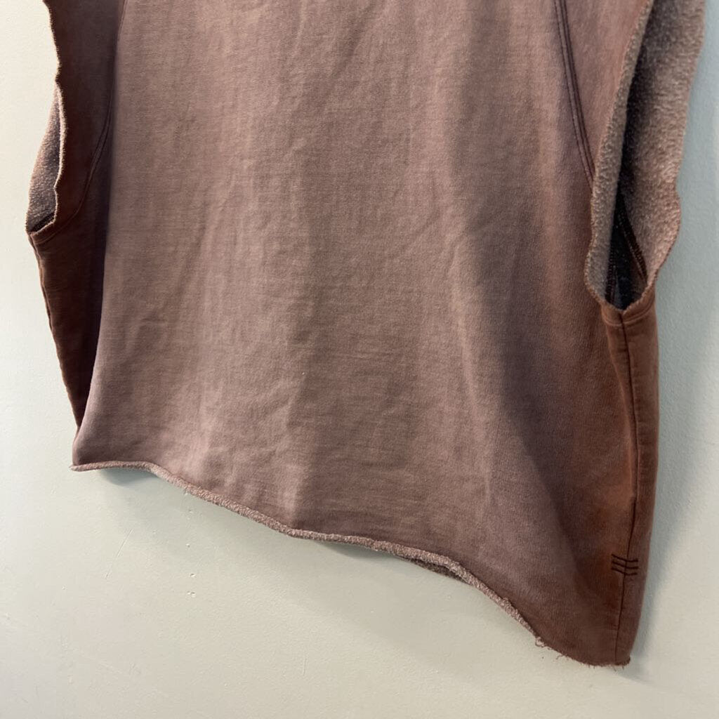 BDG Brown Boxy Sleeveless Pullover Top Large