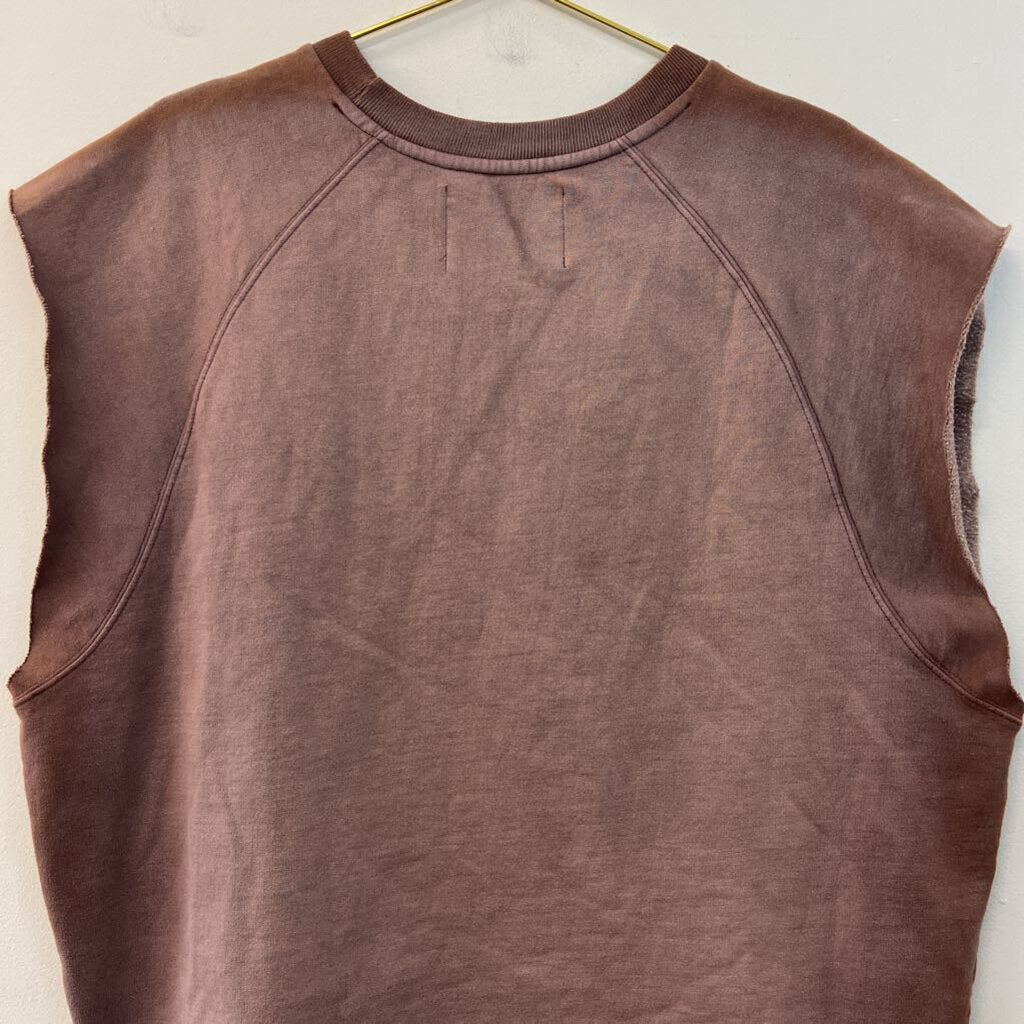 BDG Brown Boxy Sleeveless Pullover Top Large