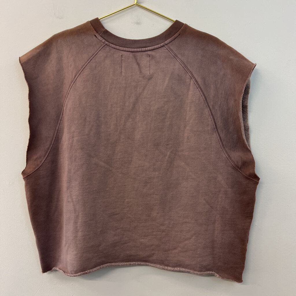 BDG Brown Boxy Sleeveless Pullover Top Large