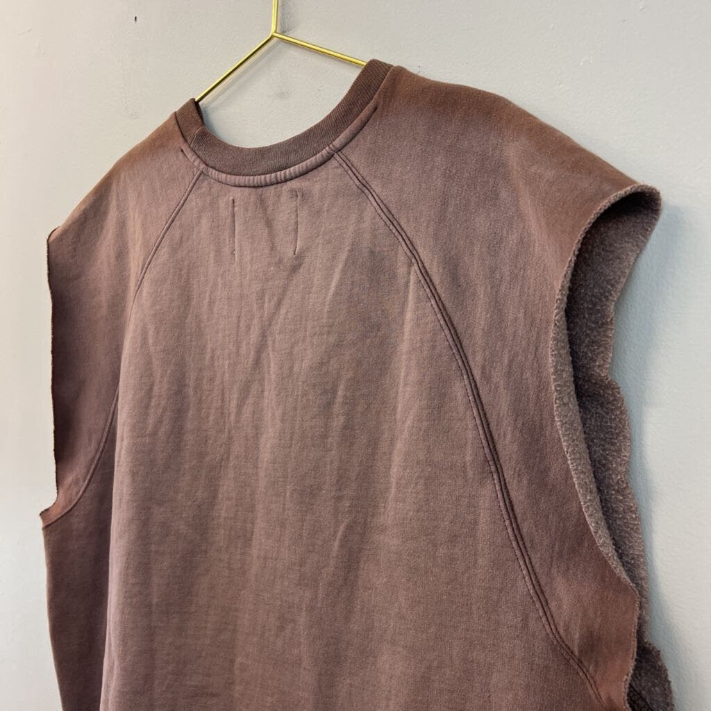BDG Brown Boxy Sleeveless Pullover Top Large