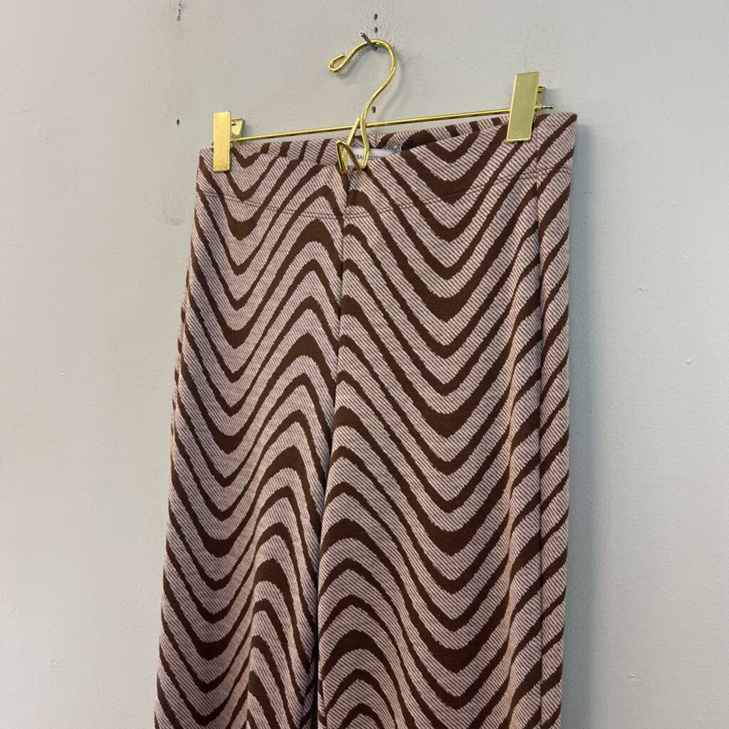 Urban Outfitters Brown Print Flare Pull On Pants Small