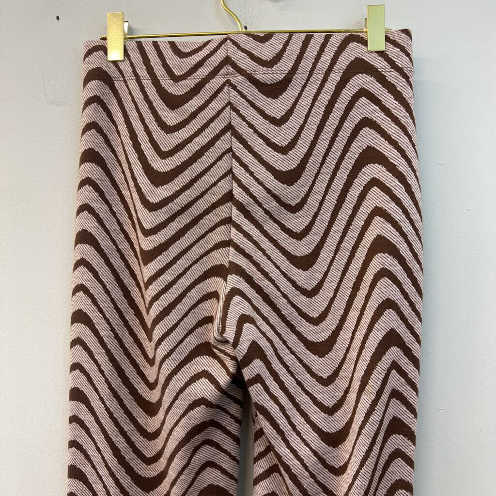 Urban Outfitters Brown Print Flare Pull On Pants Small