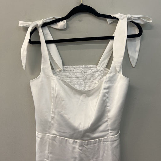 Show Me Your Mumu White Silky Tie Strap Maxi Dress Extra Large