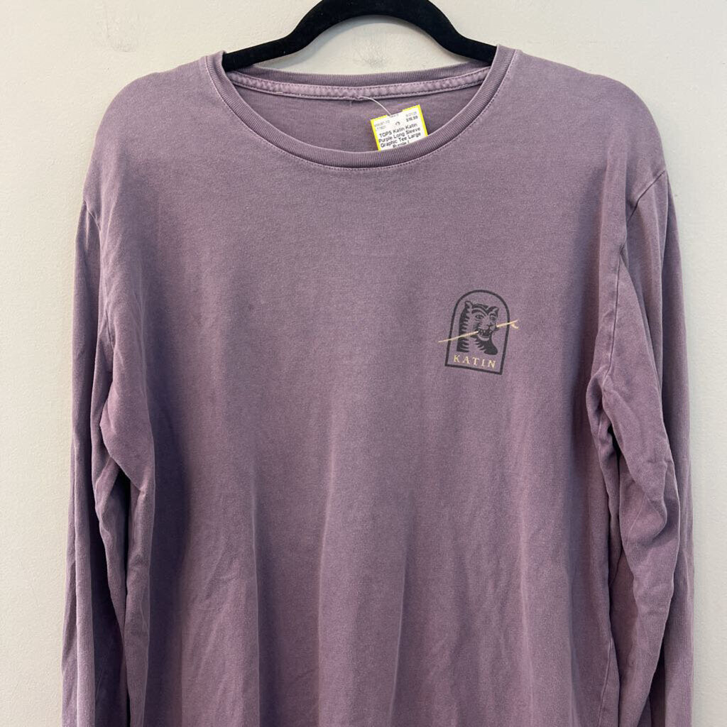 Katin Purple Long Sleeve Graphic Tee Large