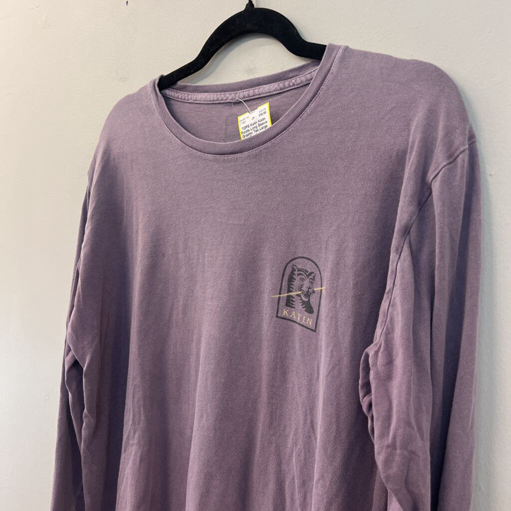 Katin Purple Long Sleeve Graphic Tee Large