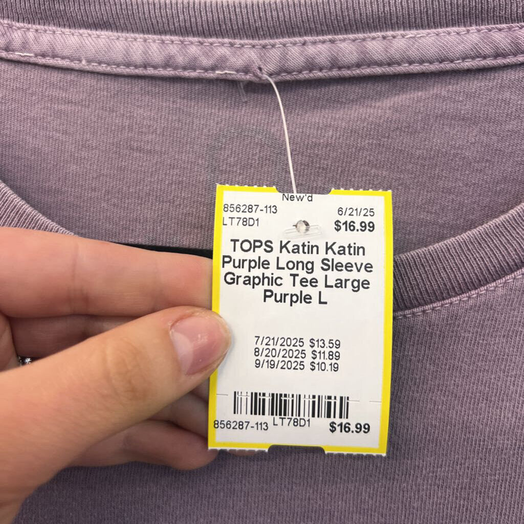 Katin Purple Long Sleeve Graphic Tee Large