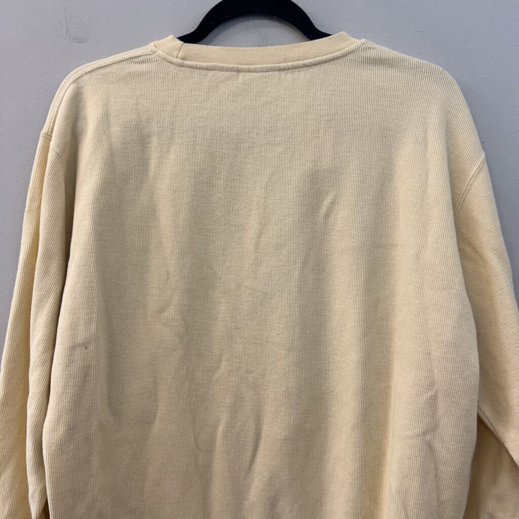 EP Pro Yellow Embroidered Golf Long Sleeve Pullover Large