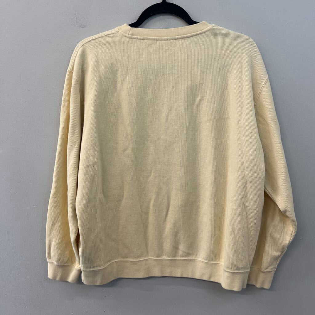 EP Pro Yellow Embroidered Golf Long Sleeve Pullover Large