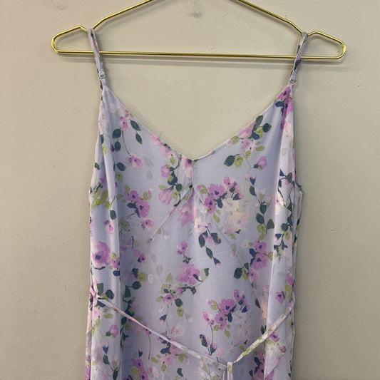 Altar'd State Blue/ Purple Flower Print Maxi Dress Medium
