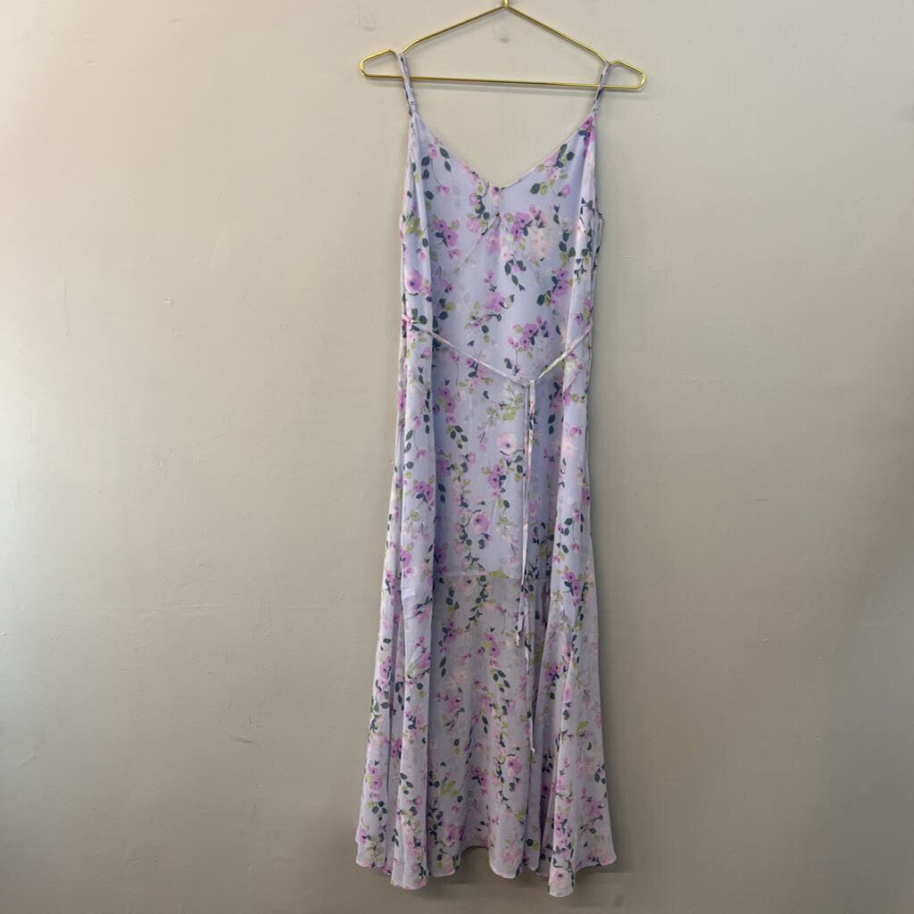 Altar'd State Blue/ Purple Flower Print Maxi Dress Medium